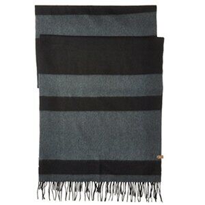 Mackage Black and Grey Striped Lazio Scarf